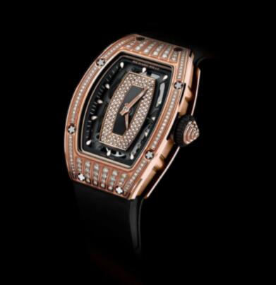 Replica Richard Mille RM 07-01 Automatic Red Gold full diamonds set Watch